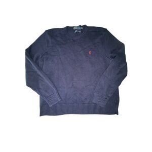 Vintage Polo Ralph Lauren‎ Knit Pullover Sweater Cotton XXLarge Red Pony